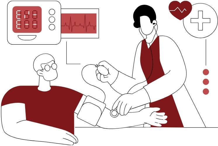 Students asking questions in a group